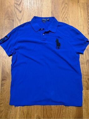 Polo by Ralph Lauren Bright Blue Short-Sleeve Polo with Black Pony